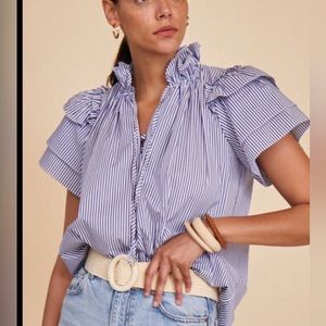Hunter Bell Millie top NWOT size XS blue stripe